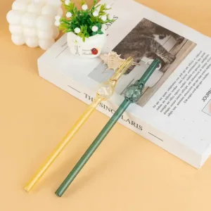 Pailles en Verre Ananas Réutilisables – Lot de 2