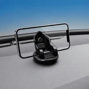 Support téléphone rotatif pour tableau de bord de voiture - Noir