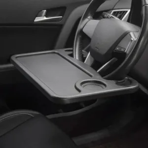 Table Plateau pour Volant de Voiture avec Porte-Gobelet – Support Repas et Travail