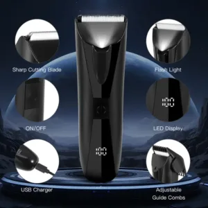 Tondeuse Corps Homme Rechargeable USB avec Écran LED
