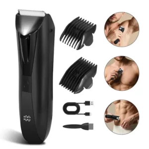 Tondeuse Corps Homme Rechargeable USB avec Écran LED