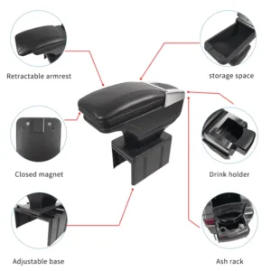 Accoudoir Central Universel pour Voiture avec Rangement
