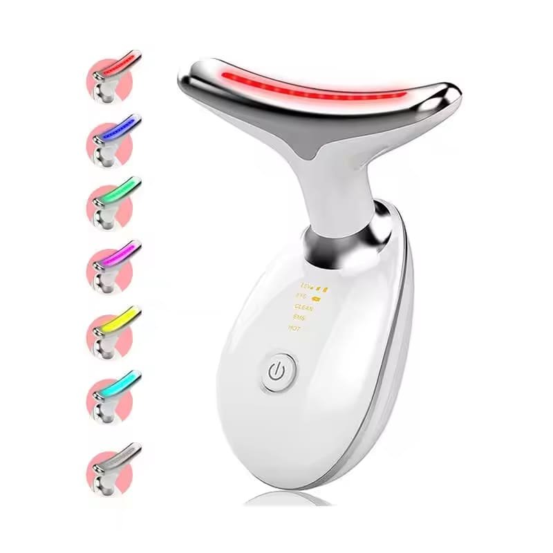 appareil-de-massage-cou-et-visage Appareil de Massage Cou et Visage LED 7 Couleurs – Anti-Âge, Lifting & Raffermissant