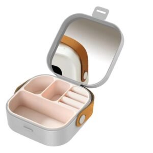 Boîte à Bijoux de Voyage avec Miroir