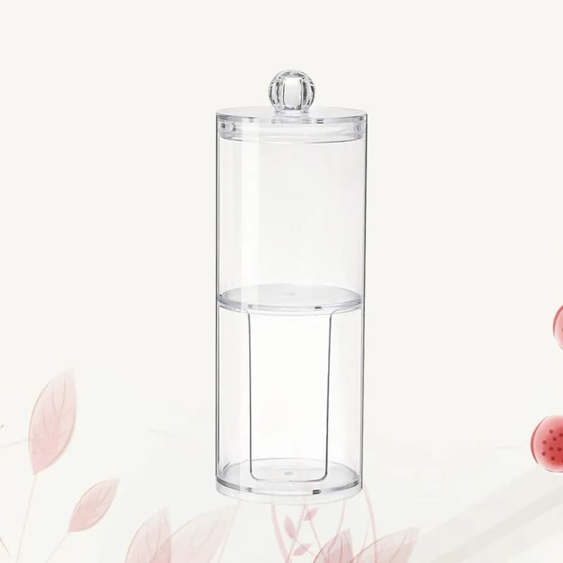 boite-de-rangement-2-en-1-pour-cotons-et-coton-tige Boîte de Rangement 2 en 1 pour Cotons et Coton-Tiges – Organisateur Transparent