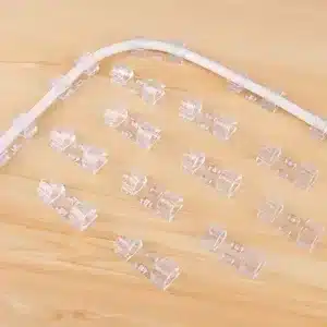 Clips adhésifs transparents pour câbles - 20 pièces
