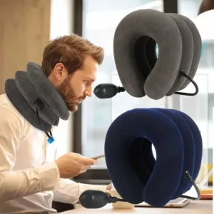 Coussin de Traction Cervicale Gonflable – Soulagement des Douleurs du Cou