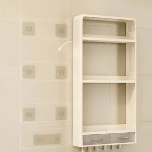 Étagère Murale de Rangement Multifonction pour Cuisine et Salle de Bain