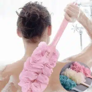 Fleur de Douche avec Manche Long | Éponge de Bain Exfoliante Douce