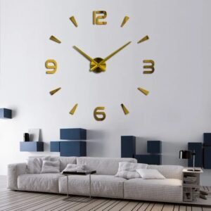Horloge Murale 3D Grand Format DIY – Design Moderne
