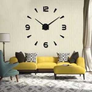 Horloge Murale 3D Grand Format DIY – Design Moderne