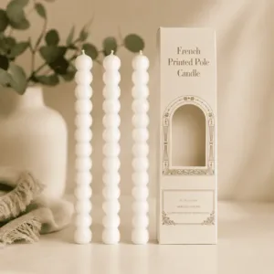 Lot de 3 Bougies Décoratives Bulles – Style Minimaliste
