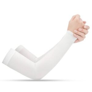 Manchettes de compression anti-UV respirantes pour protection solaire lors d'activités sportives et extérieures.