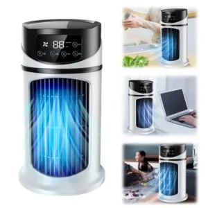 Mini ventilateur Portable 4-en-1 avec Refroidissement par Eau