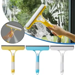 Raclette Nettoyante pour Vitres avec Pulvérisateur Intégré