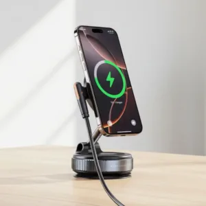 Support Magnétique de Téléphone avec Charge Sans Fil MagSafe