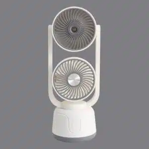 Ventilateur de bureau double tête avec brumisateur