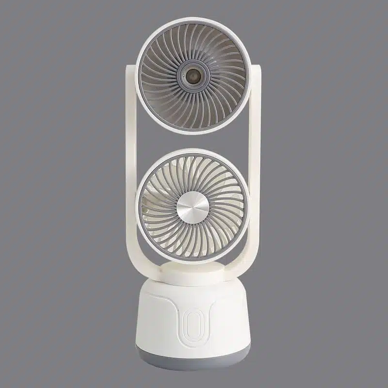 ventilateur-de-bureau-double-tete-avec-brumisateur-gris Ventilateur de bureau double tête avec brumisateur
