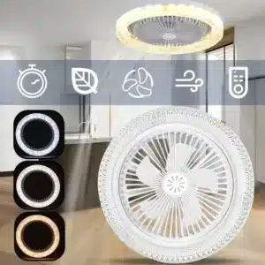 Ventilateur de Plafond LED avec Télécommande – Silencieux & Éclairage 3 Couleurs