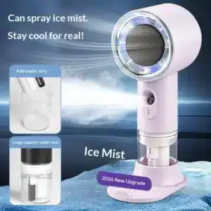 Ventilateur Portable avec Brumisateur – Mini Ventilateur Rechargeable USB