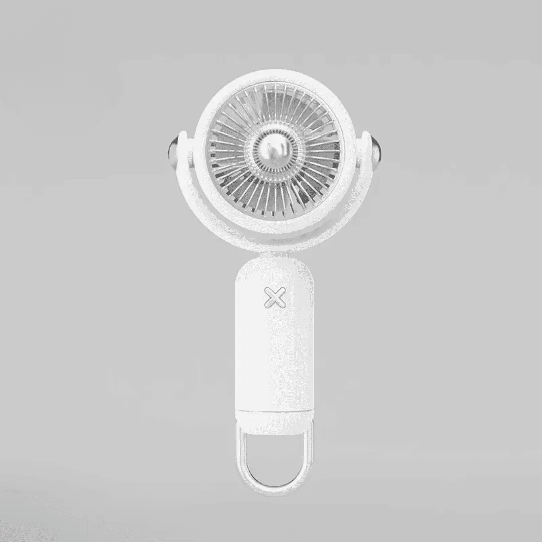 ventilateur-portable-rechargeable-blanc Ventilateur Portable Rechargeable – Mini Ventilateur à Main USB 3 Vitesses