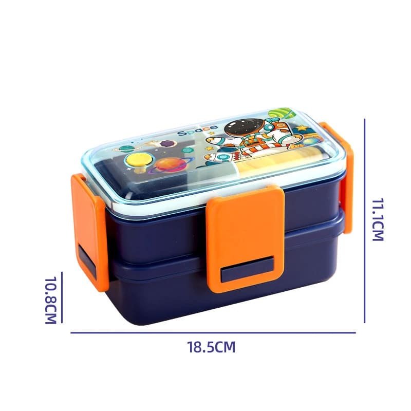 boite-a-dejeuner-pour-enfants-a-2-compartiments-bleu Boîte à déjeuner pour enfants à 2 compartiments – Lunch Box portable avec couvercle hermétique