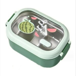 Boîte à Lunch en Acier Inoxydable avec Compartiments – Lunch Box Hermétique Réutilisable pour Enfants et Adultes