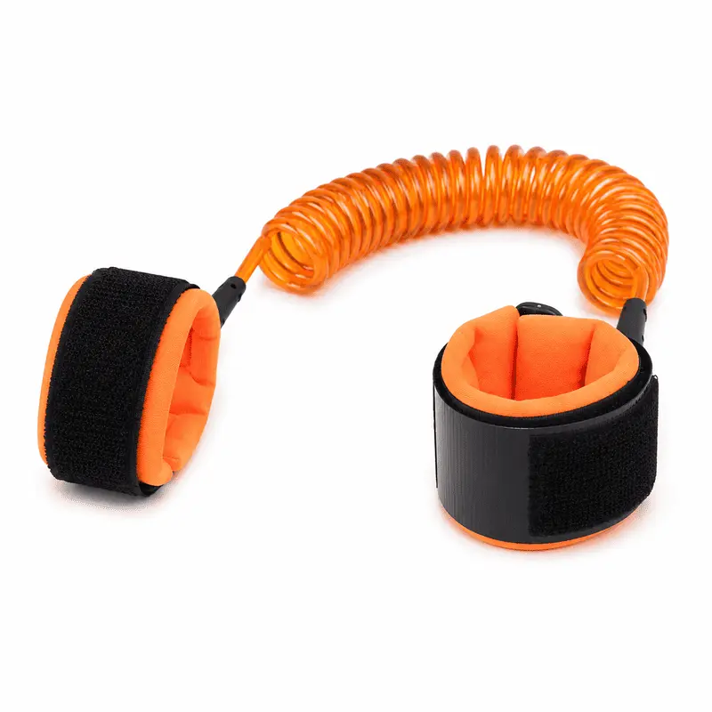 bracelet-anti-perte-enfant-avec-cordon-extensible-orange Bracelet Anti Perte Enfant avec Cordon Extensible – Sécurité Poignet Parent-Enfant