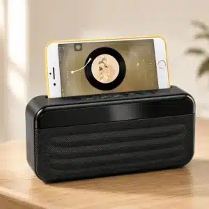 Enceinte Bluetooth avec Support Téléphone Intégré – Haut-Parleur Sans Fil Bluetooth 5.0