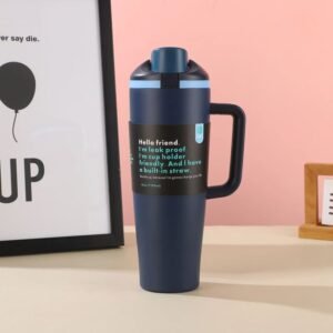 Gourde Isotherme avec poignée et paille Intégrée