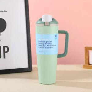 Gourde Isotherme avec poignée et paille Intégrée