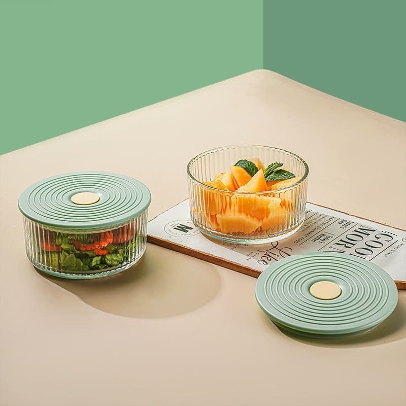 lot-de-2-boites-de-conservation-en-verre-1 Lot de 2 boîtes de conservation en verre avec couvercles hermétiques