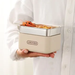 Lunch Box 600 ml en Inox avec Couvercle – Boîte Repas Compacte et Élégante