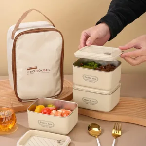 Lunch Box 600 ml en Inox avec Couvercle – Boîte Repas Compacte et Élégante