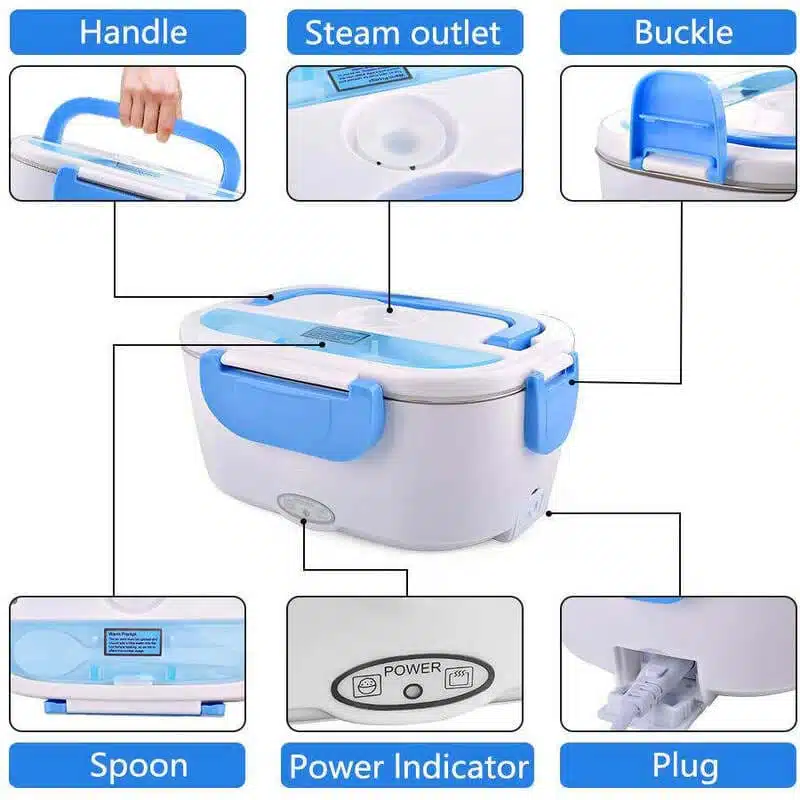 Lunch Box Électrique Chauffante – Boîte à Repas Portable avec Compartiments