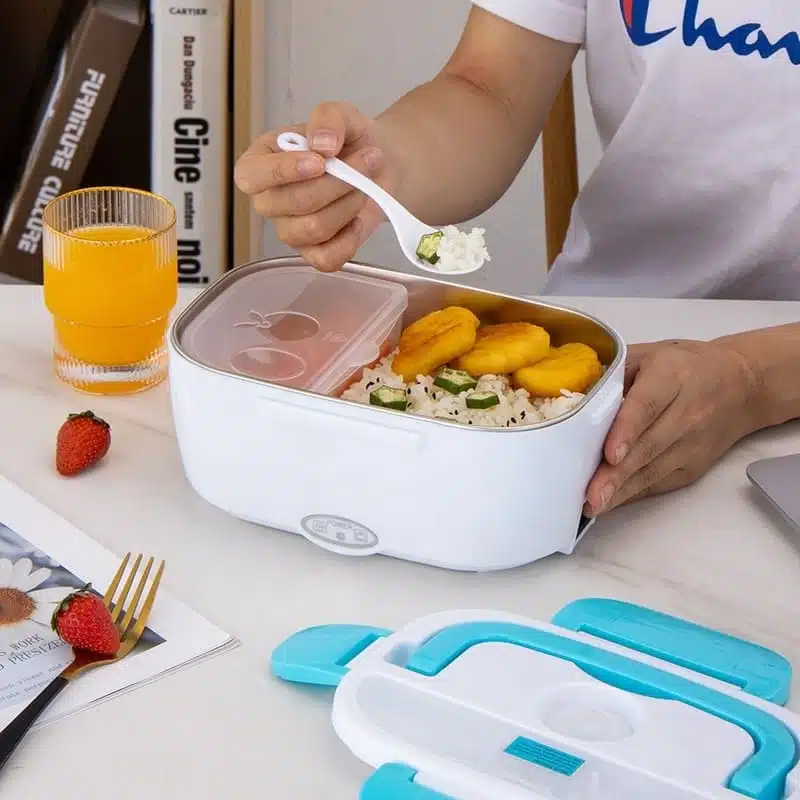 Lunch Box Électrique Chauffante – Boîte à Repas Portable avec Compartiments
