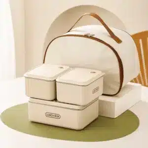 Lunch Box Isotherme avec Sac de Transport – Boîte à Repas Compartimentée Élégante et Pratique