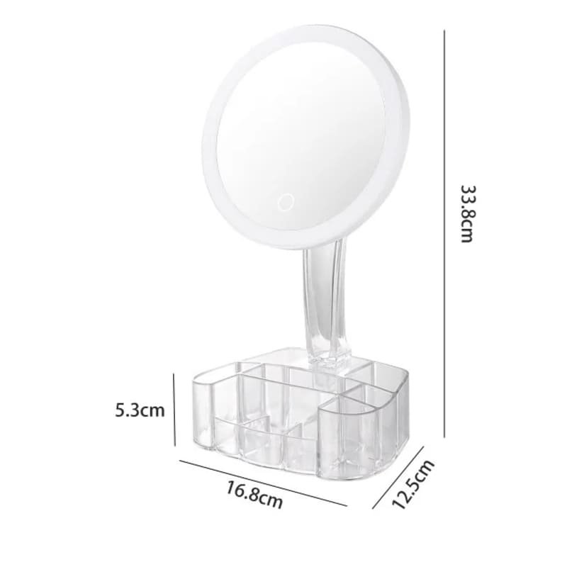 miroir-maquillage-led-1 Miroir Maquillage LED avec Organisateur de Cosmétiques – Éclairage Lumineux