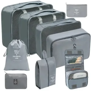 Organisateur de valise 9 pièces – Ensemble de rangement pour vêtements et accessoires