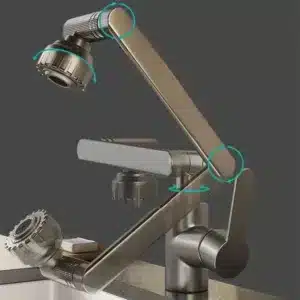 Robinet de Cuisine Rotatif 360° avec Douchette Orientable – Économie d'Eau