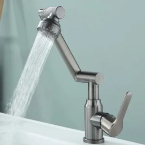 Robinet de Cuisine Rotatif 360° avec Douchette Orientable – Économie d'Eau