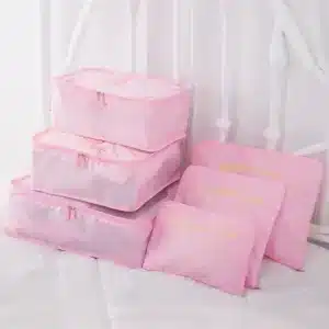 Set de 6 Organisateurs de Valise – Sacs de Rangement pour Voyage