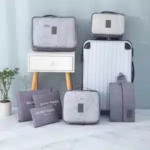 Set de 7 Organisateurs de Valise – Sacs de Rangement pour Voyage