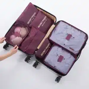 Set de 7 Organisateurs de Valise – Sacs de Rangement pour Voyage