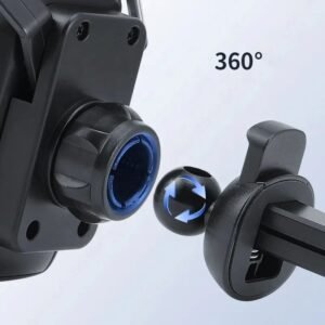 Support Téléphone Voiture 360° pour Grille d’Aération – Fixation Universelle