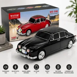 Voiture enceinte Bluetooth rétro WS-596 - Noir