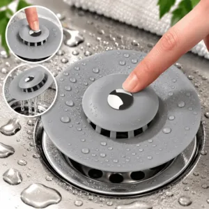 Bouchon de lavabo anti-odeurs avec filtre anti-déchets