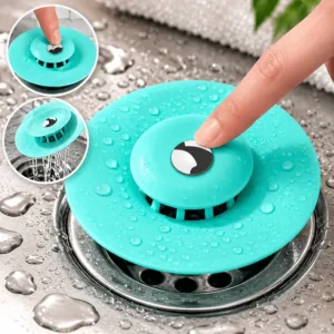 Bouchon de lavabo anti-odeurs avec filtre anti-déchets