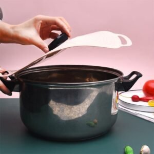 Couvercle universel en silicone réutilisable avec poignée pour cuisine