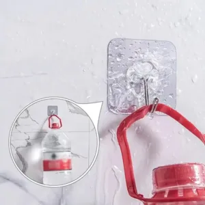 Crochets Adhésifs Transparents Réutilisables 6 × 6 cm – Sans Perçage